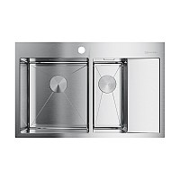 Кухонная мойка Omoikiri Akisame 78-2-IN-L 4973062 нержавеющая сталь 