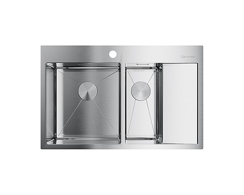 Кухонная мойка Omoikiri Akisame 78-2-IN-L 4973062 нержавеющая сталь