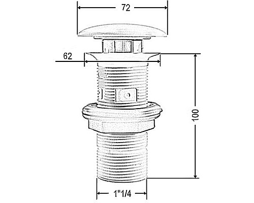 Донный клапан Artceram ACA038 05 00 click-clack Белый матовый