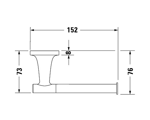 Держатель туалетной бумаги Duravit Starck T 0099374600 Черный матовый