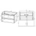 Тумба под раковину Vincea Vico VMC-2V800RW подвесная R.Wood