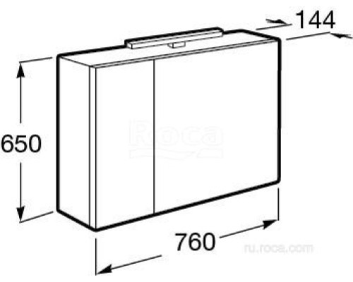 Зеркальный шкаф Roca Etna 80 857304445 дуб верона