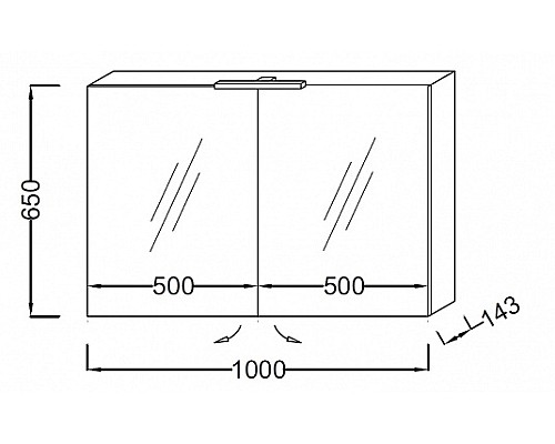 Зеркальный шкаф Jacob Delafon 100 см со светодиодной подсветкой EB797RU-E70
