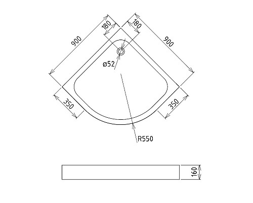 Душевой поддон Gemy ST07T