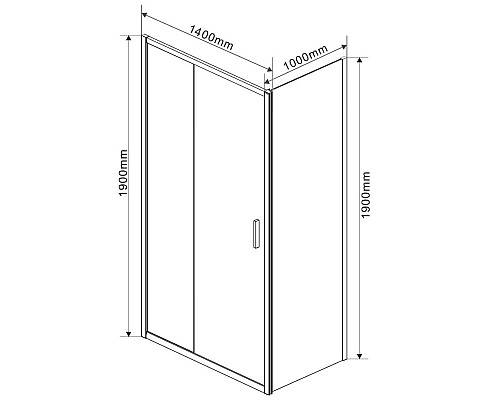 Душевой уголок Vincea Garda 140х100 VSR-1G1014CH профиль Хром стекло шиншилла