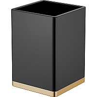 Стакан для зубных щеток Boheme 10961-B-G Черный Золото