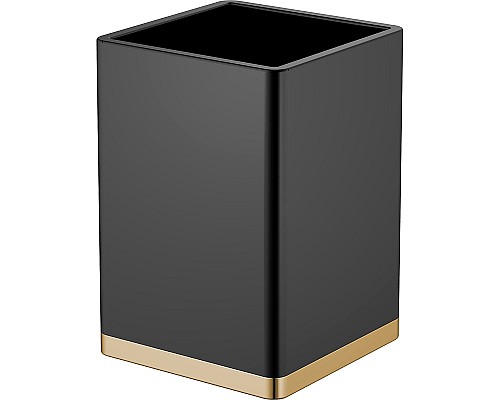 Стакан для зубных щеток Boheme 10961-B-G Черный Золото