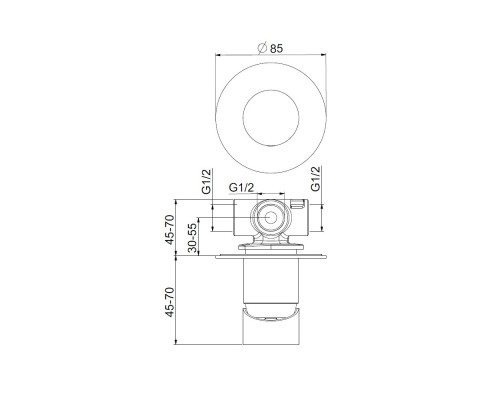 Смеситель для душа встраиваемый Webert ONE-B NB880101560 черный