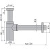 Сифон для раковины Alcaplast Design Золото матовое