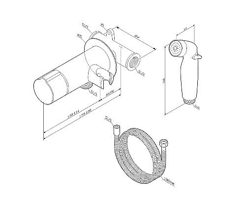 Гигиенический душ со смесителем AM.PM X-Joy F0H85A522 Черный