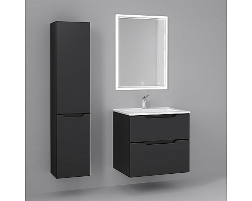 Тумба под раковину Jorno Slide 65 Sli.01.65/P/A подвесная Антрацит