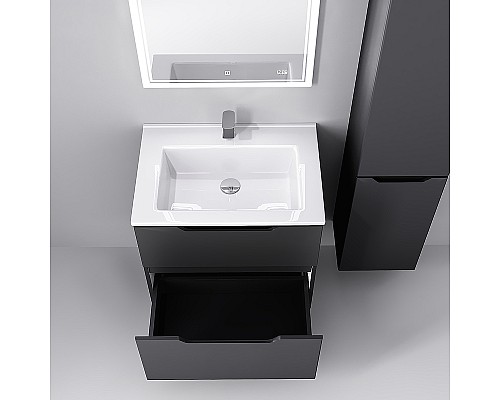 Тумба под раковину Jorno Slide 65 Sli.01.65/P/A подвесная Антрацит