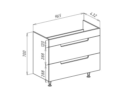 Тумба под раковину Bellezza Сириус 100 4630217660450 Капучино
