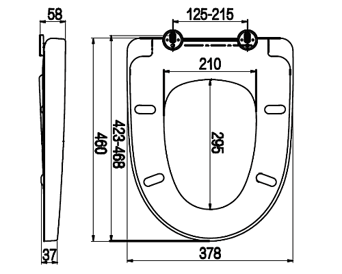 Унитаз AM.PM Awe C111738SC подвесной с сиденьем Микролифт
