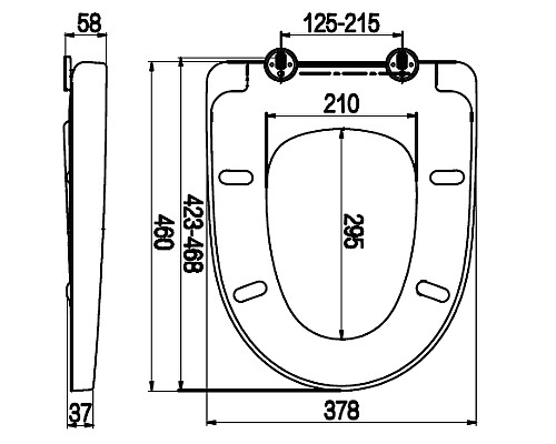 Унитаз AM.PM Awe C111738SC подвесной с сиденьем Микролифт