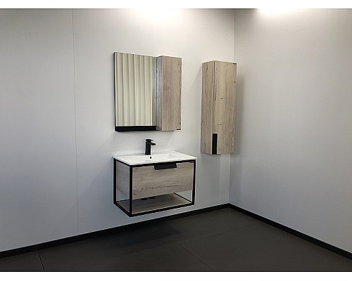 Зеркало со шкафом Comforty Бонн 75 00-00001950 Дуб дымчатый