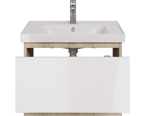Тумба под раковину Dreja Perfecto 70 99.0812 подвесная Дуб эврика Белый