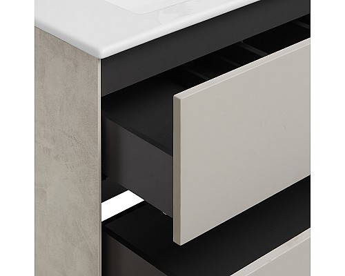 Тумба под раковину Aquaton Сохо 100 1A258201AJ9A0 подвесная Слэйт Галька серая