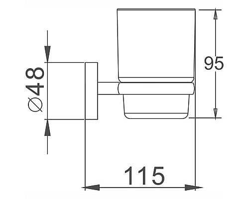 Стакан для зубных щеток Haiba HB1706 Хром