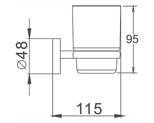 Стакан для зубных щеток Haiba HB1706 Хром