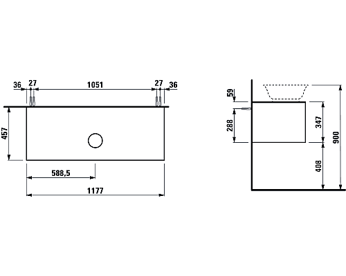 Тумба под раковину Laufen The New Classic 4.0602.1.085.628.1