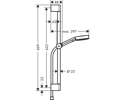 Душевой гарнитур Hansgrohe Pulsify Select Relaxation 24160000 Хром