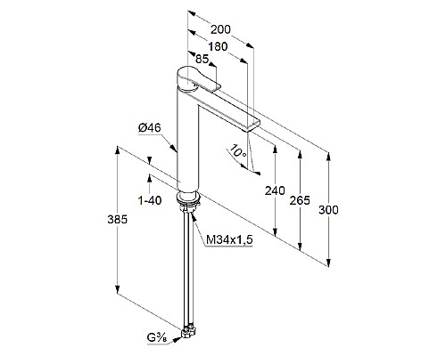 Смеситель для раковины Kludi Zenta SL 482560565 Хром