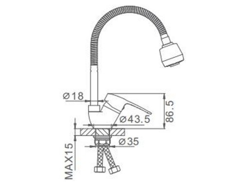 Смеситель для кухни Frap H02 F4302-B Хром