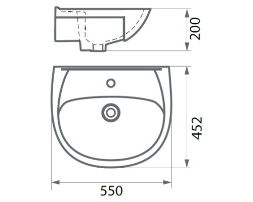 Раковина мебельная Cersanit ERICA 55 S-UM-ERI55/1-w