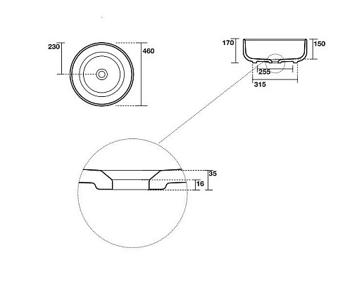 Раковина Kerasan Ciotola 430201 46