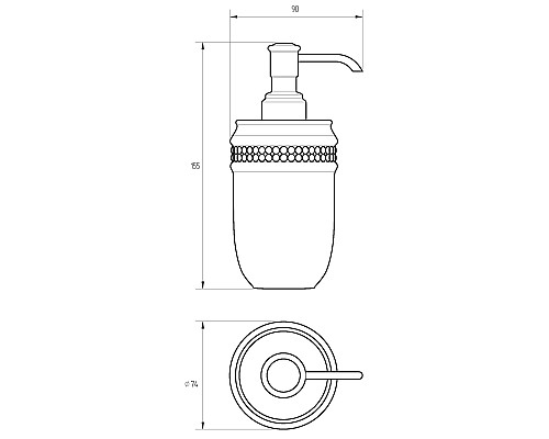 Дозатор для жидкого мыла Migliore Dubai 28455 Белый Хром