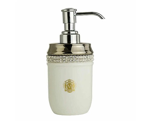 Дозатор для жидкого мыла Migliore Dubai 28455 Белый Хром