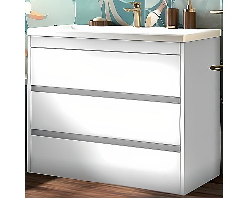 Тумба под раковину Art&Max FAMILY-1000-3C-PIA-BL Белый глянец