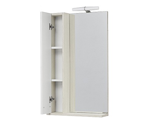 Зеркальный шкаф Aquaton Бекка PRO 50 1A214502BAC20 с подсветкой Белый Дуб сомерсет