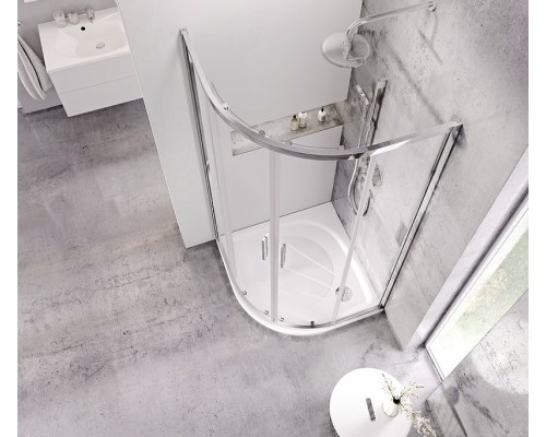 Душевой поддон из искусственного камня Ravak Elipso Pro 90х90 XA237701010WM Белый матовый