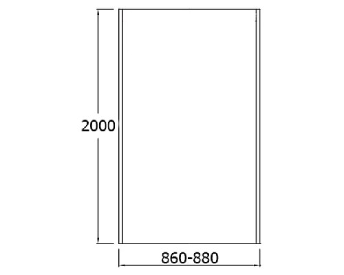 Душевая стенка Jacob Delafon Contra 90 E22FT90-BL Черный матовый