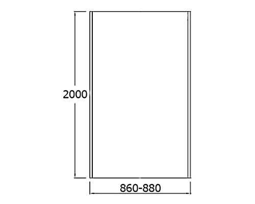 Душевая стенка Jacob Delafon Contra 90 E22FT90-BL Черный матовый