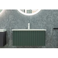 Тумба под раковину WellWant Aura 60 WWM000600G подвесная Серо-зеленая