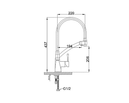 Смеситель для кухни под фильтр ZORG Zorg Sanitary ZR 354-8 YF