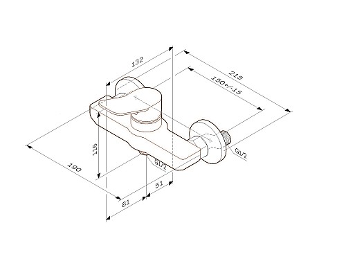Смеситель для душа AM.PM X-Joy F85A20033 Белый