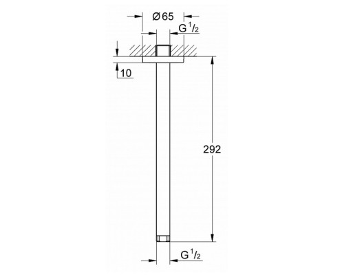 Душевой кронштейн Grohe потолочный 28497000