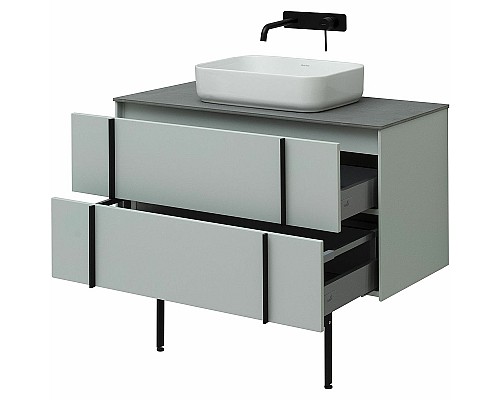 Тумба под раковину Allen Brau Reality 100 1.32007.PWM подвесная Папирус матовый