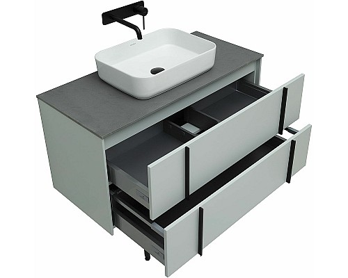 Тумба под раковину Allen Brau Reality 100 1.32007.PWM подвесная Папирус матовый