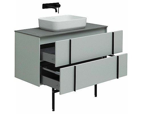 Тумба под раковину Allen Brau Reality 100 1.32007.PWM подвесная Папирус матовый