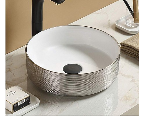 Раковина-чаша CeramaLux 36 C1054-1 Серебряная