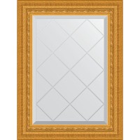 Зеркало Evoform Exclusive-G 72х55 BY 4009 с гравировкой в багетной раме - Сусальное золото 80 мм