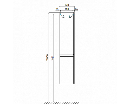 Шкаф - колонна Лондри белый Aquaton 1A236203LH010 Шкаф - колонна Лондри белый Aquaton 1A236203LH010