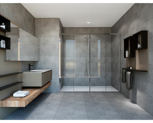 Душевая дверь Vincea Garda 200 VDS-1G2200CL профиль Хром стекло прозрачное