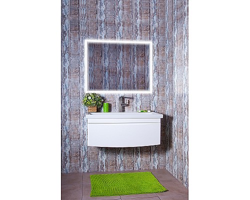 Зеркало Бриклаер Вега 100 4627125414381 с подсветкой с бесконтактным выключателем и часами