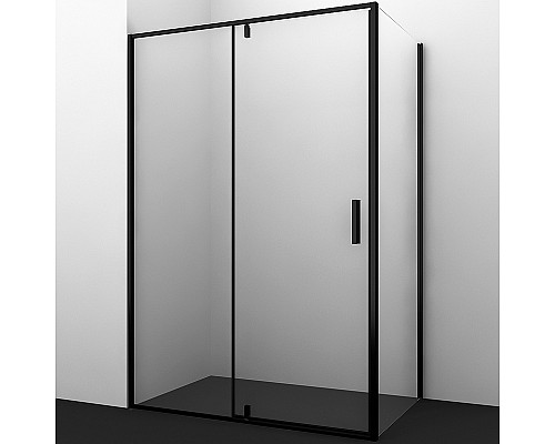 Душевой уголок WasserKRAFT Elbe 120x100 74P10 профиль Черный матовый стекло прозрачное